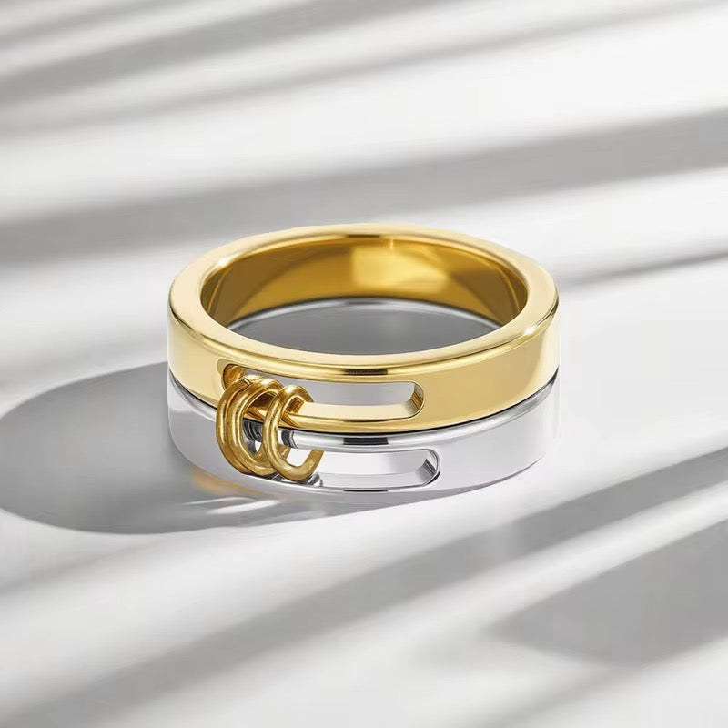 Eternity Ring - 18K Gold Stainless Steel - Size 8