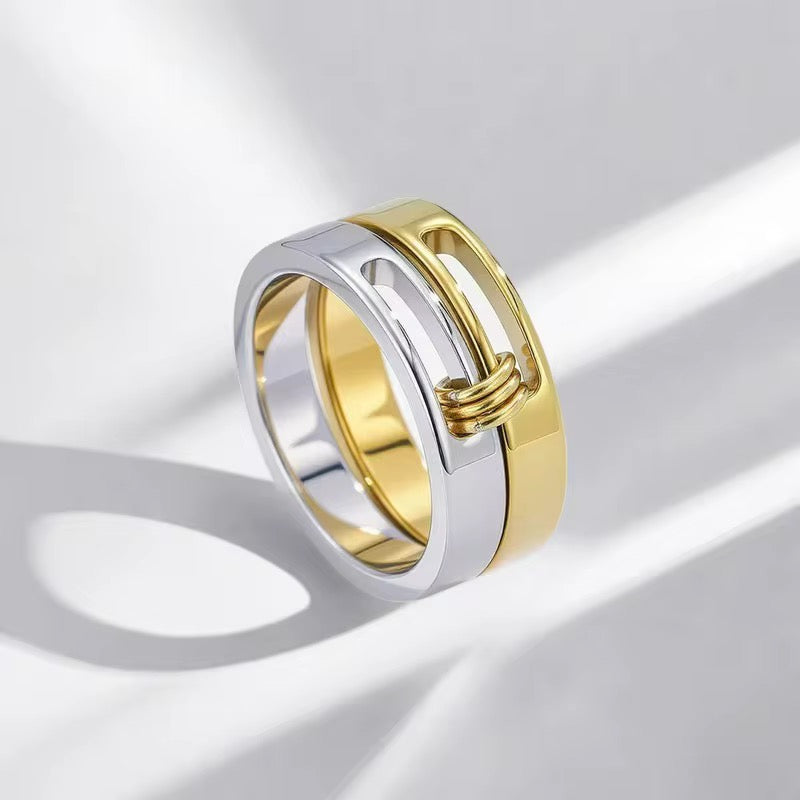 Eternity Ring - 18K Gold Stainless Steel - Size 8