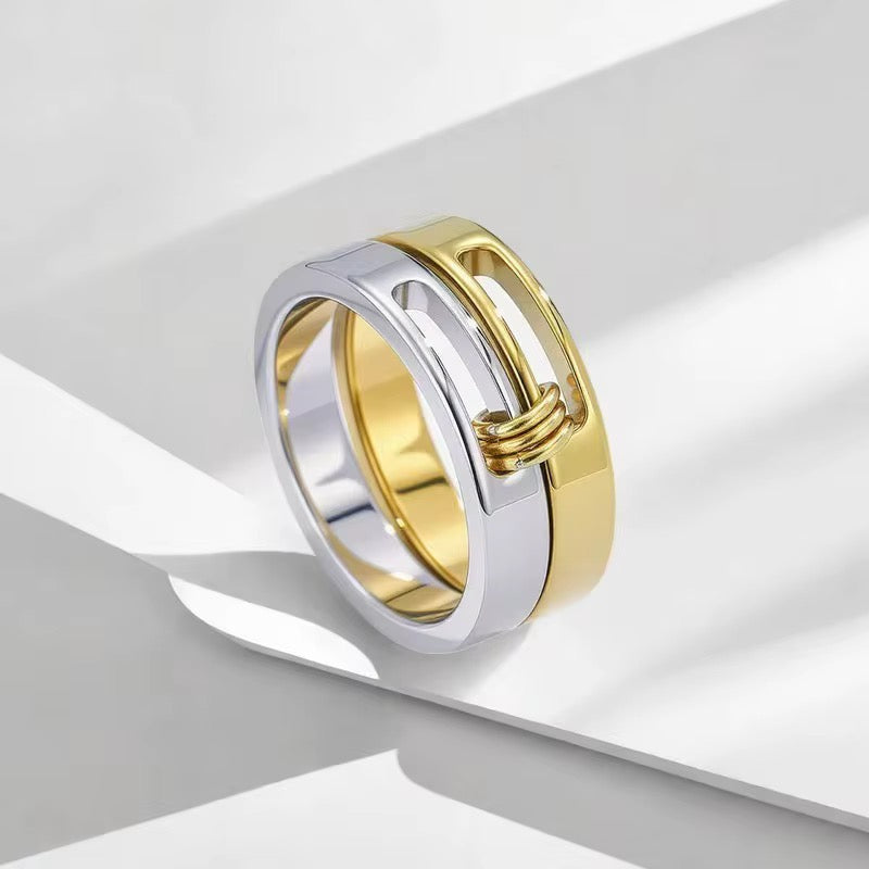 Eternity Ring - 18K Gold Stainless Steel - Size 8